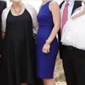 Violet spandex racer back knee length dress